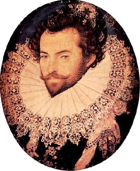 Nicholas Hilliard Portrait of Sir Walter Raleigh oil painting image